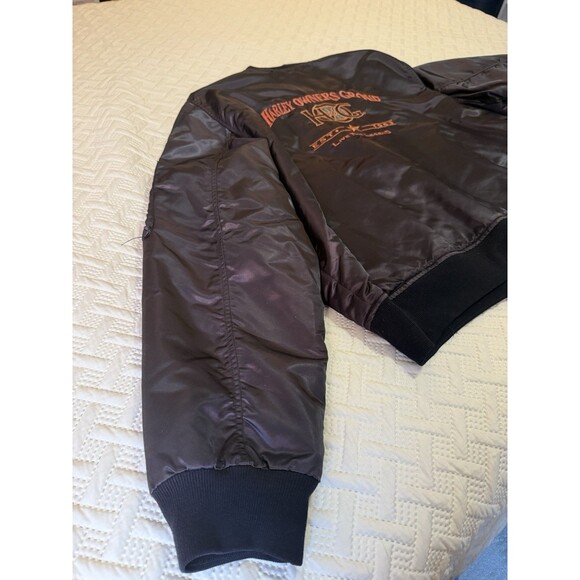 Vintage Harley Davidson Harley Owners Group HOG Satin 2XL Bomber Jacket USA - Picture 3 of 11
